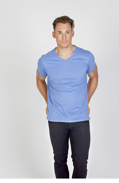 T903TV Men's Marl V-Neck T-Shirt